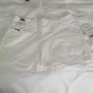 White high rise shorts